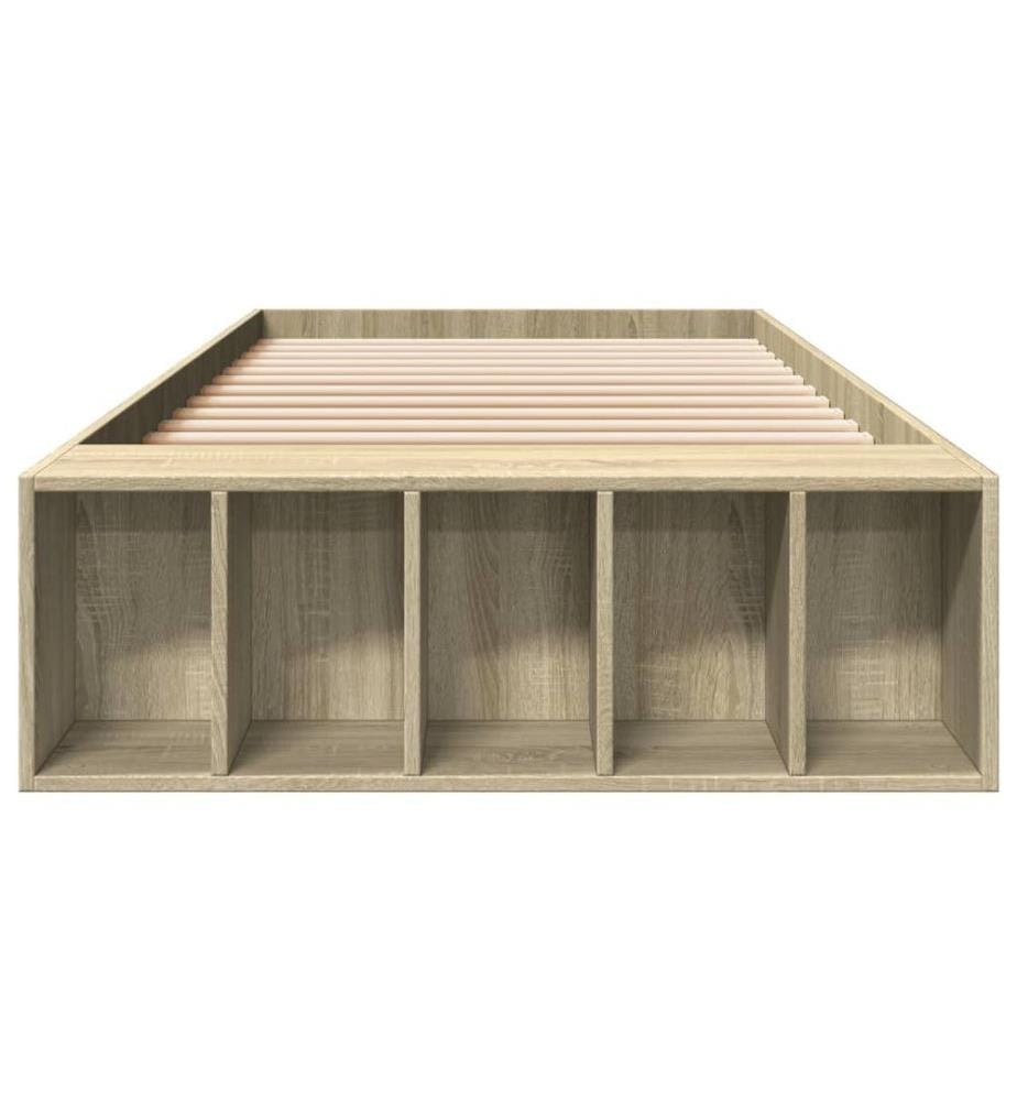 Cadre de lit chêne sonoma 90x200 cm bois d'ingénierie
