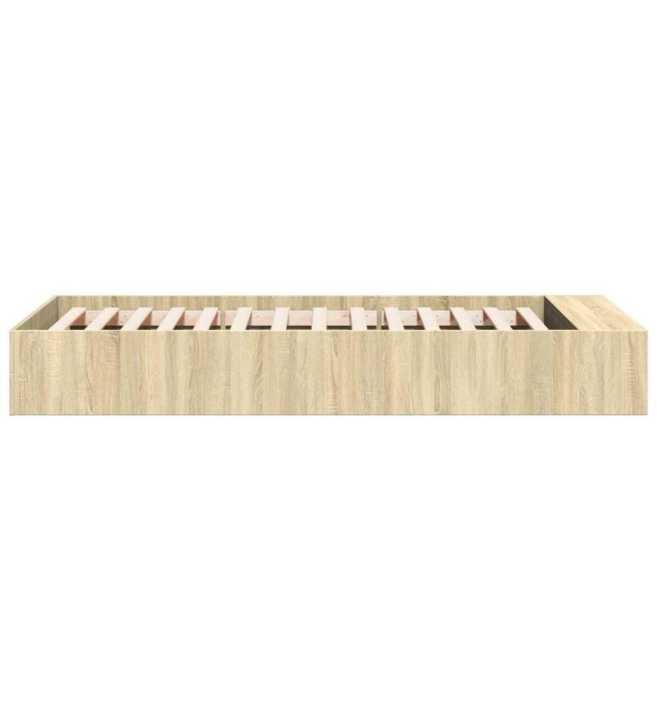Cadre de lit chêne sonoma 90x200 cm bois d'ingénierie