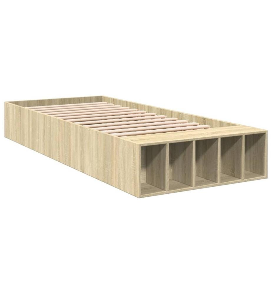 Bettgestell Sonoma-Eiche 75x190 cm Holzwerkstoff