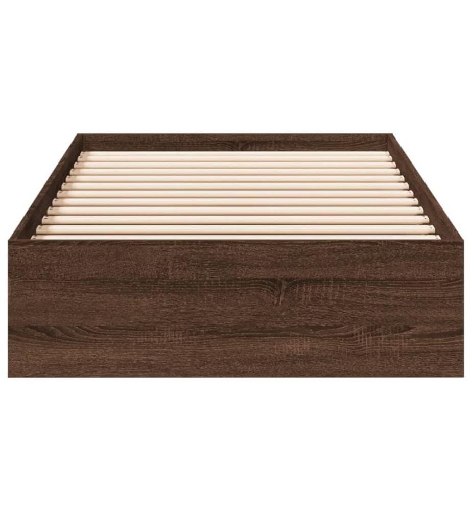 Bettgestell mit Schubladen Braun Eichen-Optik 100x200 cm