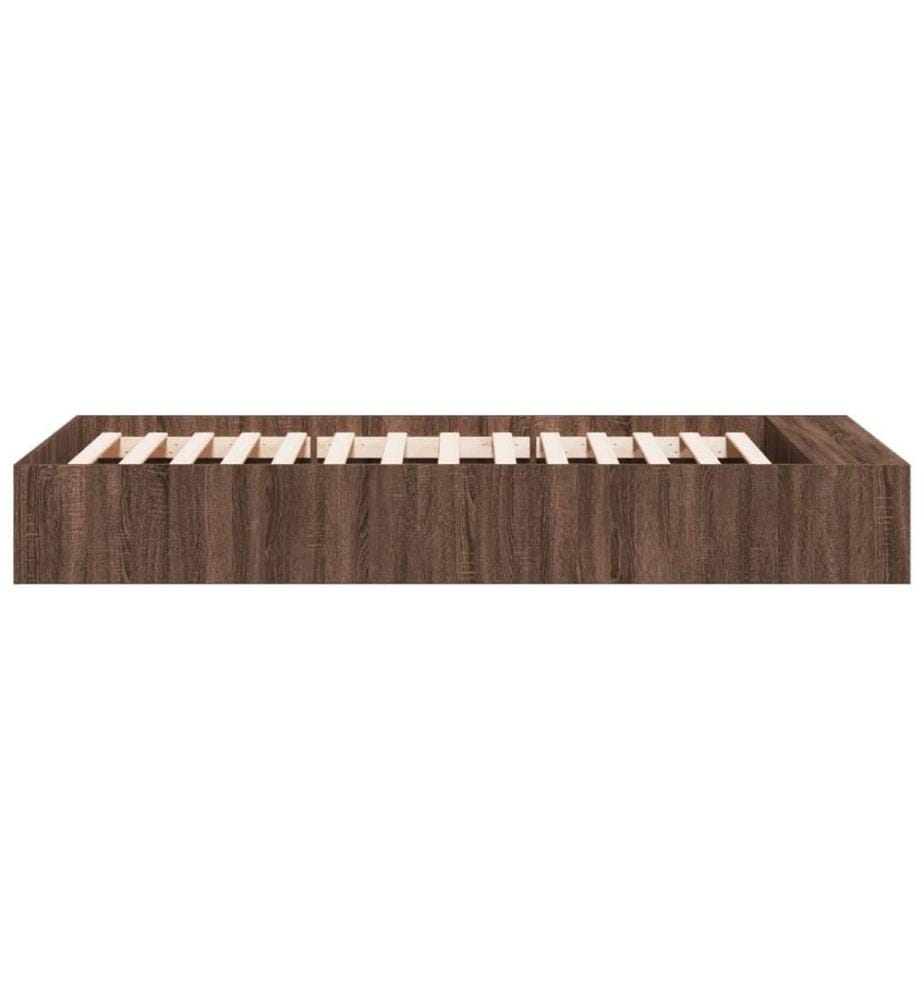 Bettgestell Braun Eichen-Optik 75x190 cm Holzwerkstoff