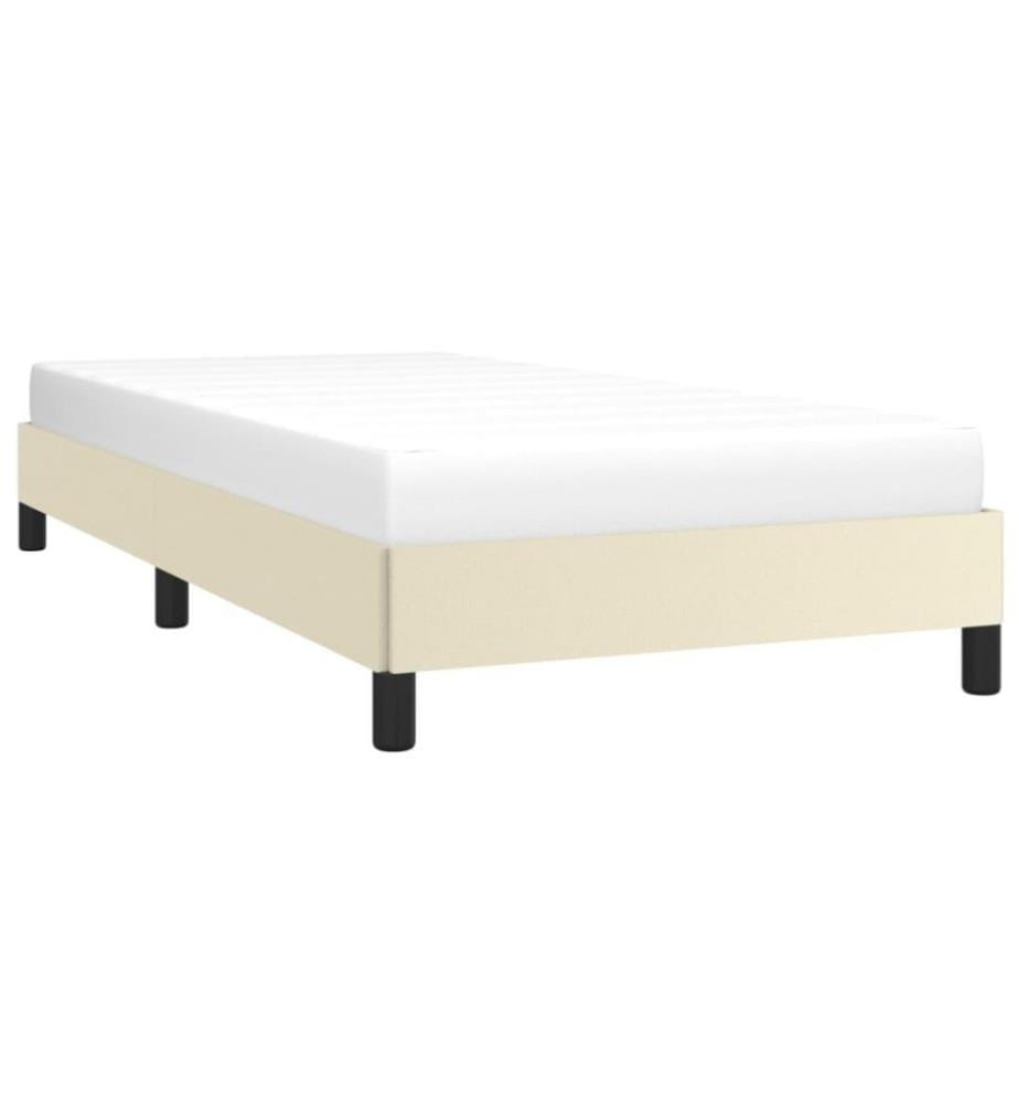 Bettgestell Creme 100x200 cm Kunstleder