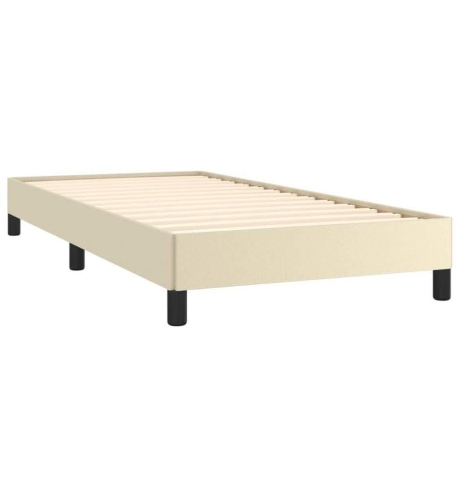 Bettgestell Creme 100x200 cm Kunstleder