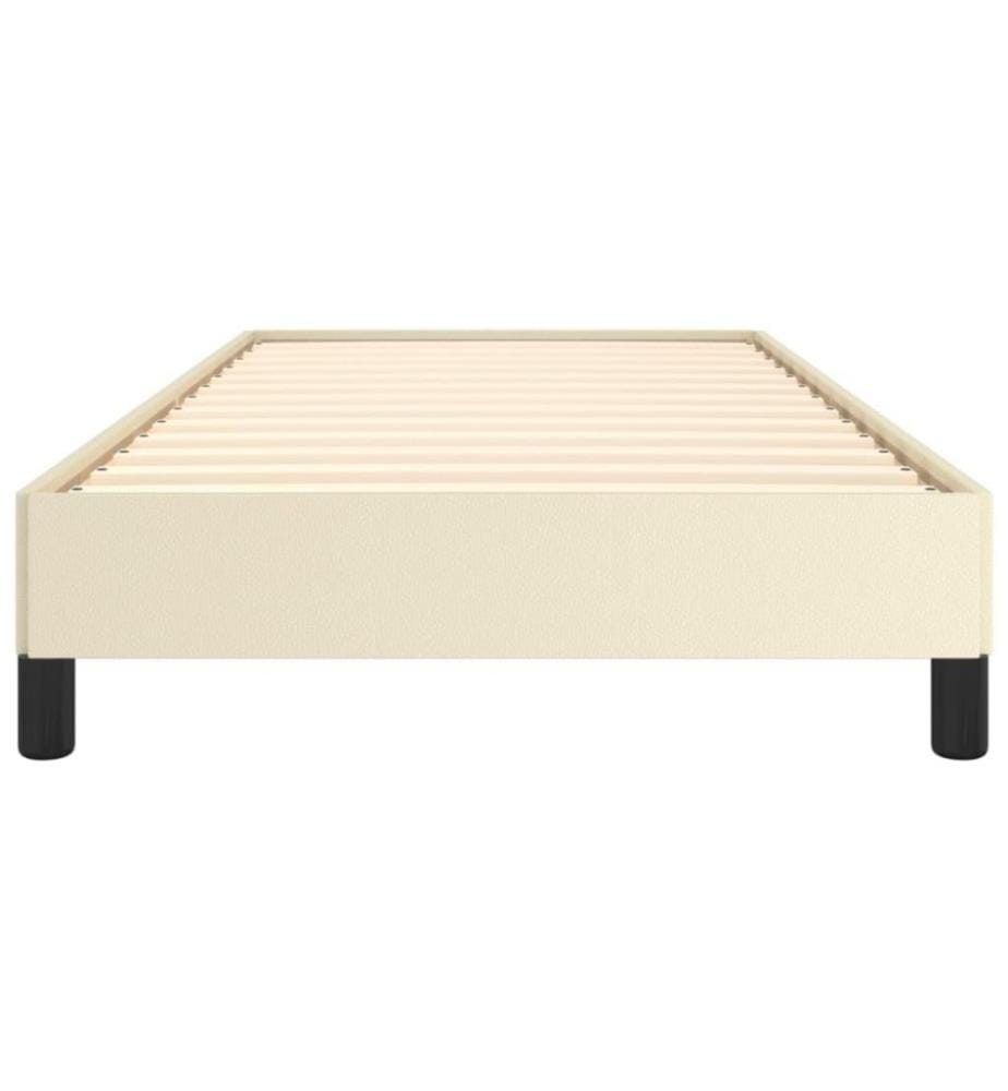 Bettgestell Creme 100x200 cm Kunstleder