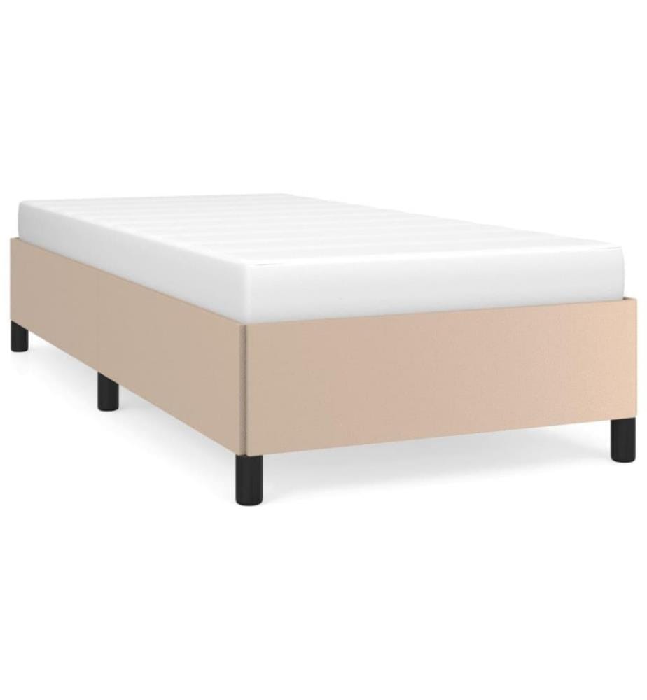 Bettgestell Cappuccino-Braun 100x200 cm Kunstleder