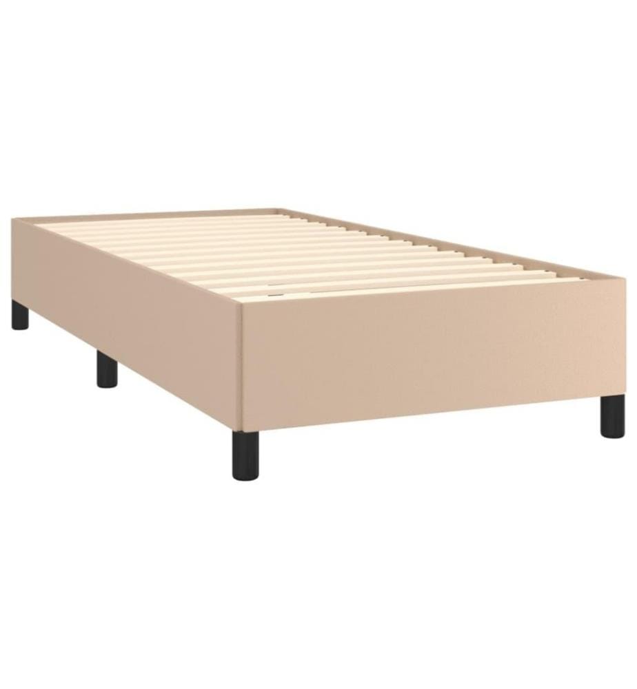 Bettgestell Cappuccino-Braun 90x190 cm Kunstleder