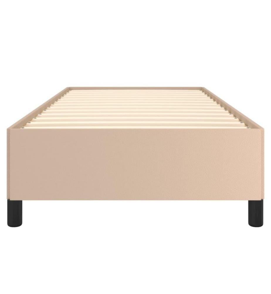 Bettgestell Cappuccino-Braun 90x190 cm Kunstleder