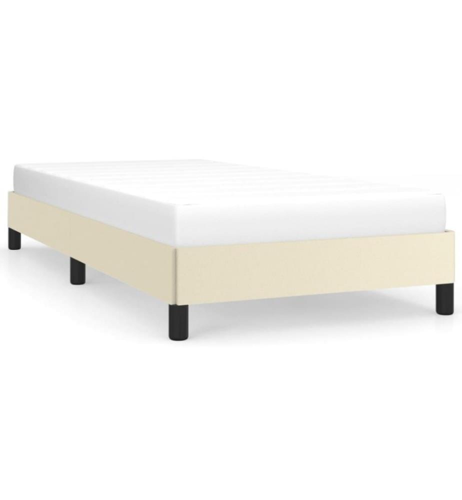 Bettgestell Creme 80x200 cm Kunstleder