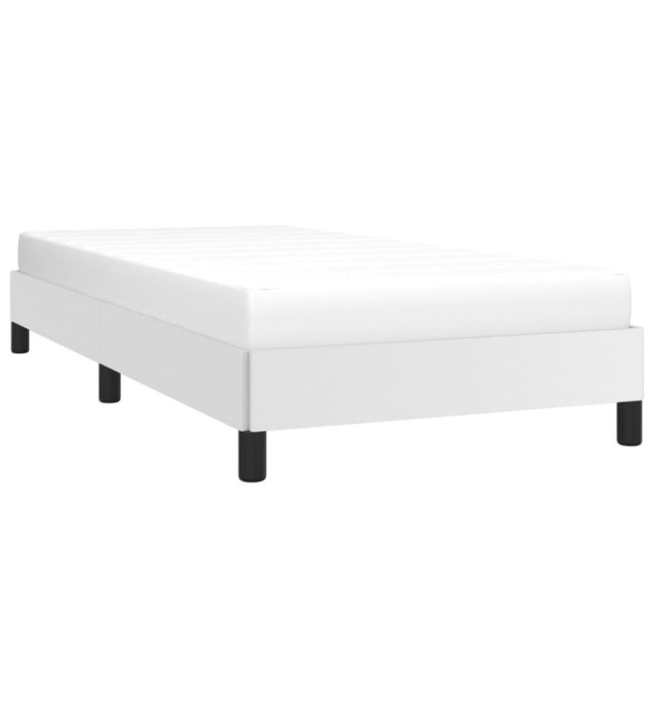 Bettgestell Weiss 100x200 cm Kunstleder