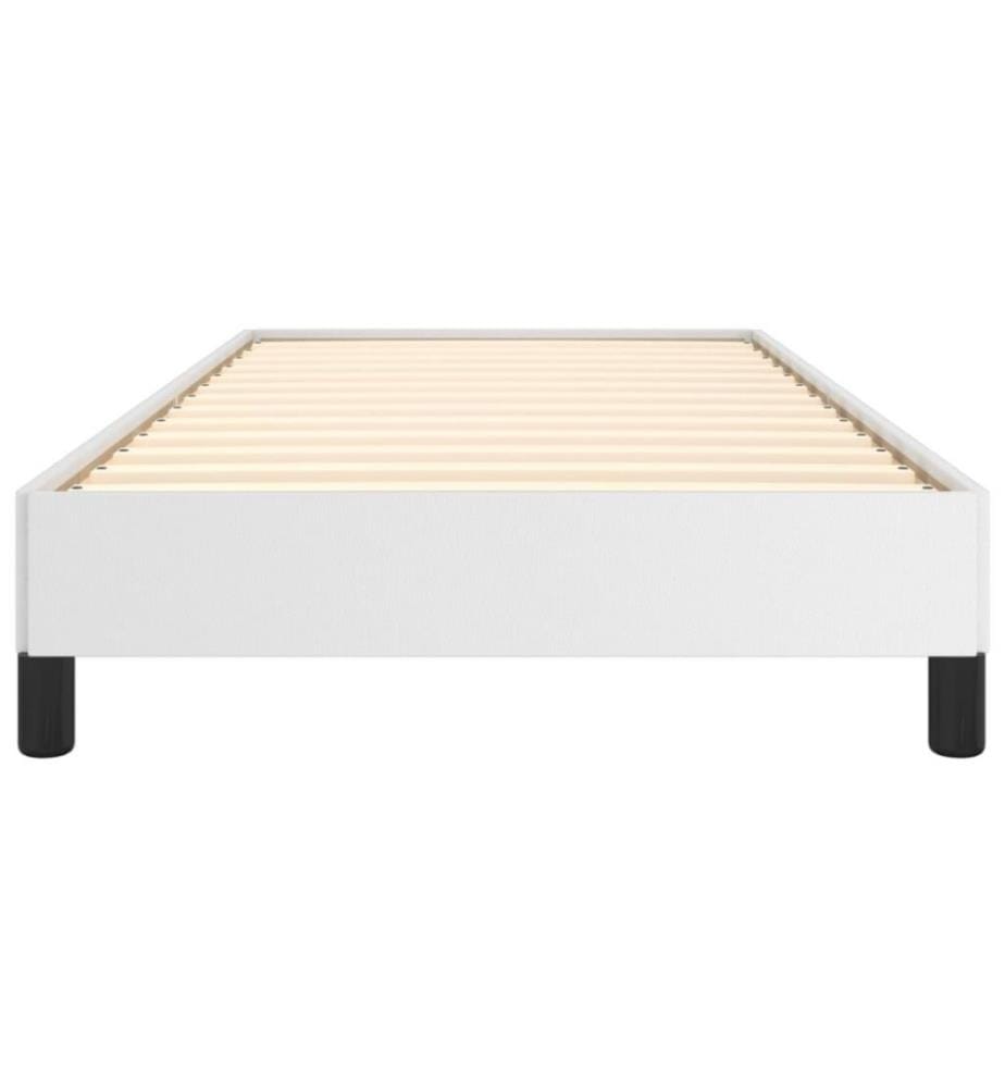 Bettgestell Weiss 100x200 cm Kunstleder