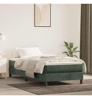 Boxspringbett Dunkelgrün 100x200 cm Samt
