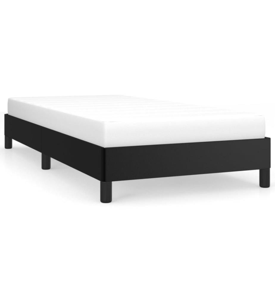 Bettgestell Schwarz 100x200 cm Kunstleder