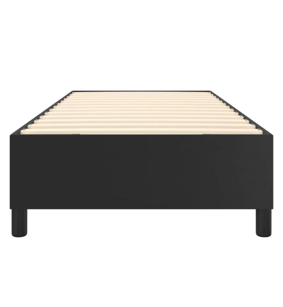 Boxspringbett Schwarz 90x190 cm Kunstleder