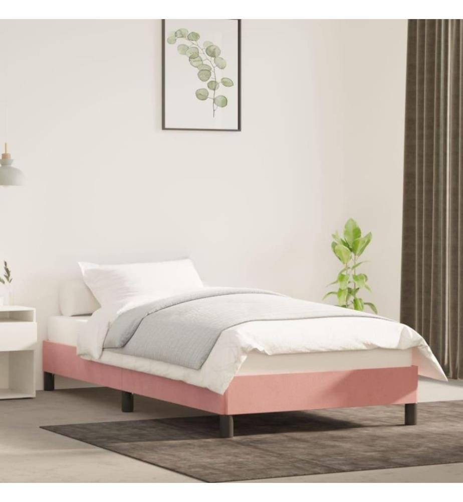 Bettgestell Rosa 90x190 cm Samt
