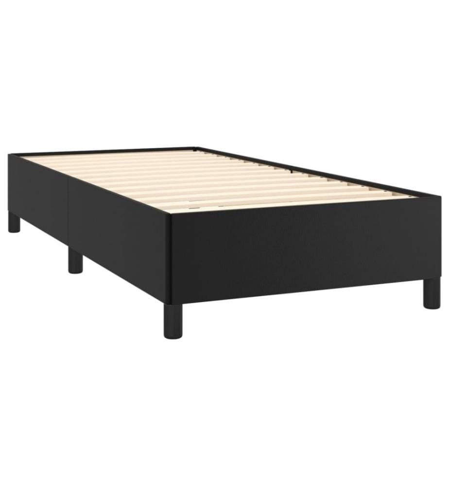 Bettgestell Schwarz 90x200 cm Kunstleder