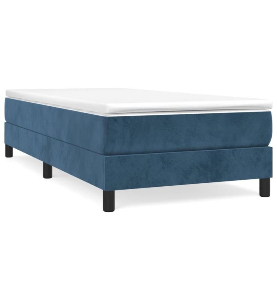 Boxspringbett Dunkelblau 90x200 cm Samt