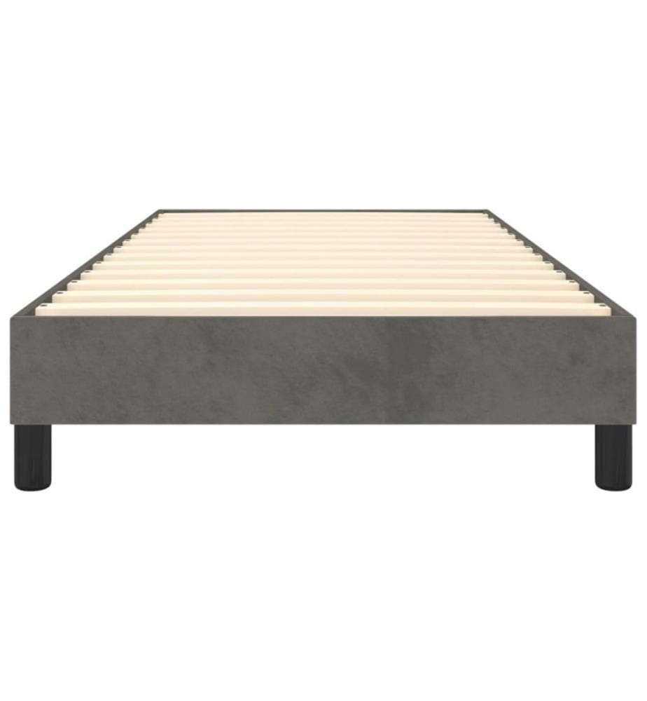 Boxspringbett Dunkelgrau 90x190 cm Samt