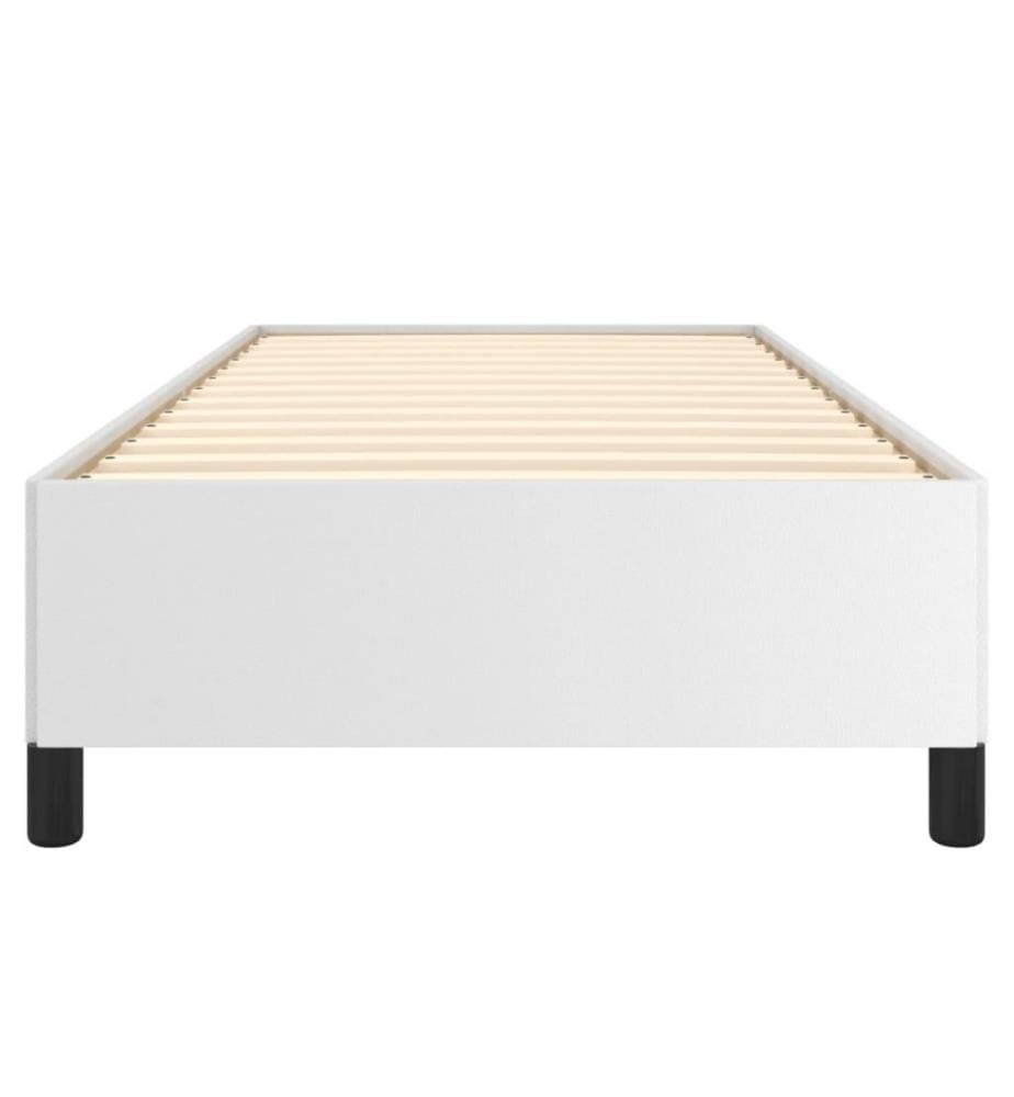 Bettgestell Weiss 90x190 cm Kunstleder