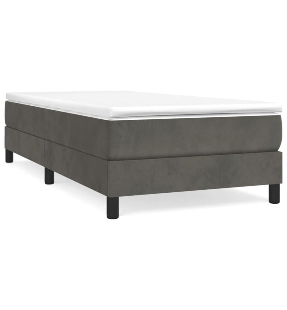 Boxspringbett Dunkelgrau 90x200 cm Samt