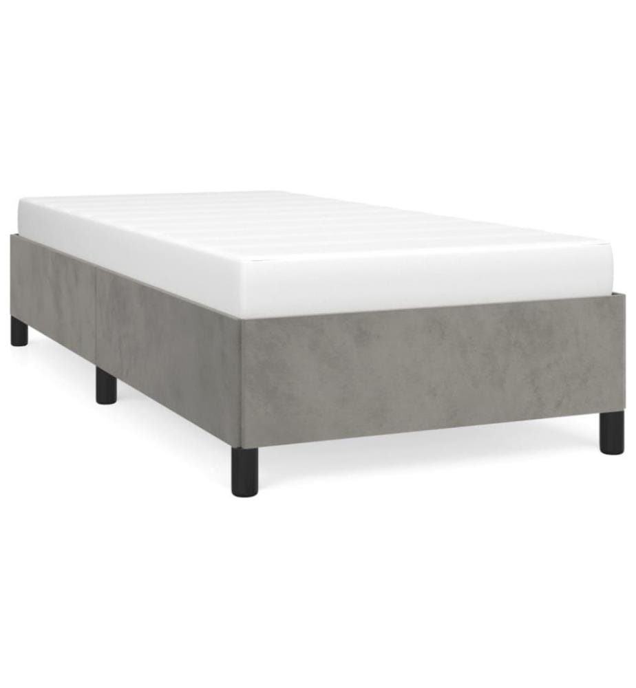 Bettgestell Hellgrau 90x190 cm Samt