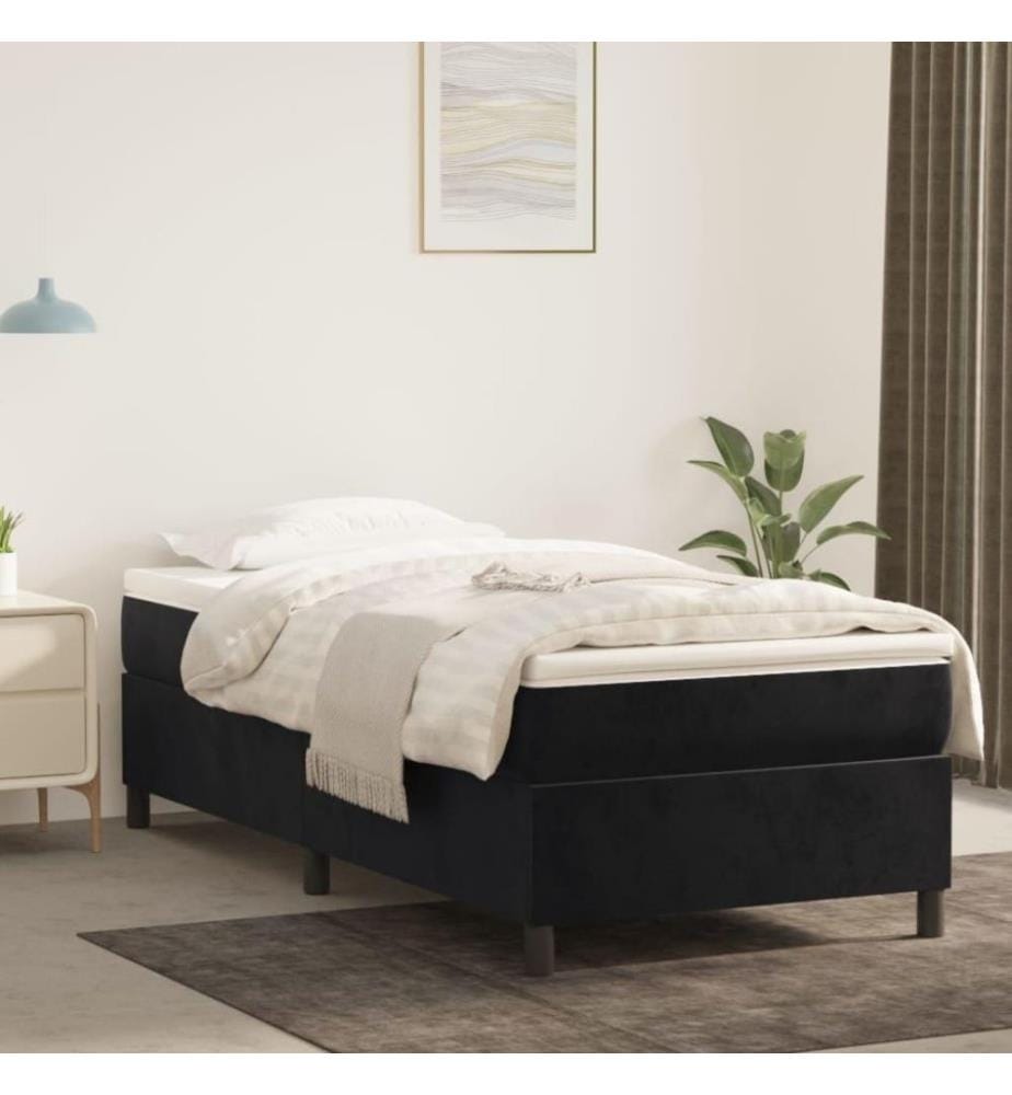 Boxspringbett Schwarz 90x200 cm Samt
