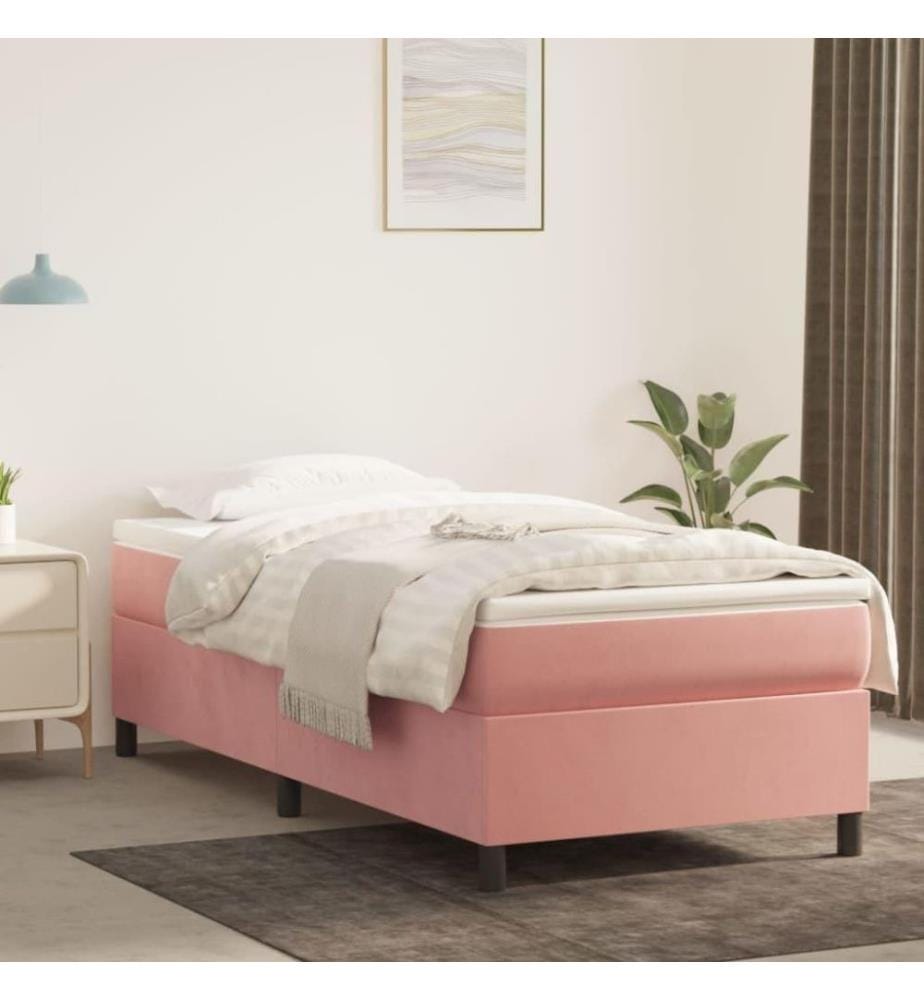 Boxspringbett Rosa 100x200 cm Samt