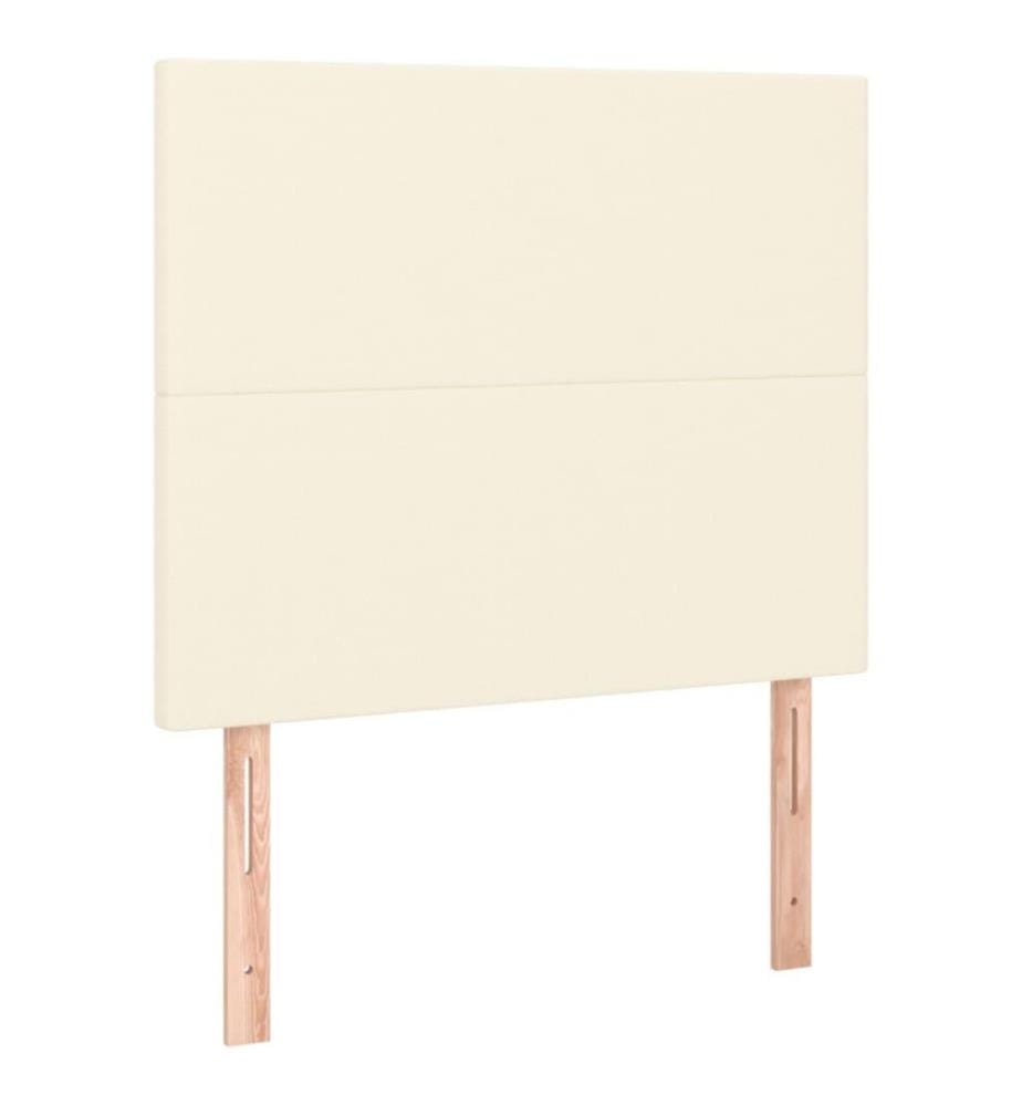 Boxspringbett mit Matratze Creme 100x200 cm Kunstleder