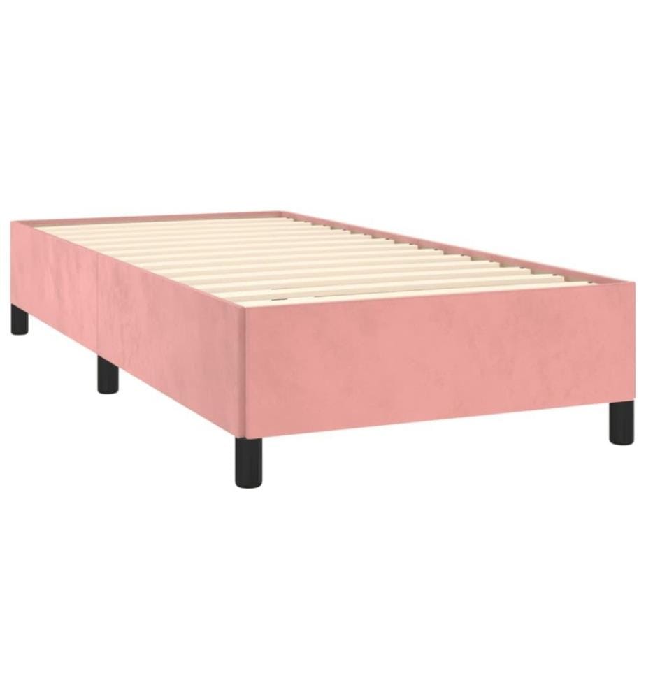 Boxspringbett mit Matratze Rosa 100x200 cm Samt