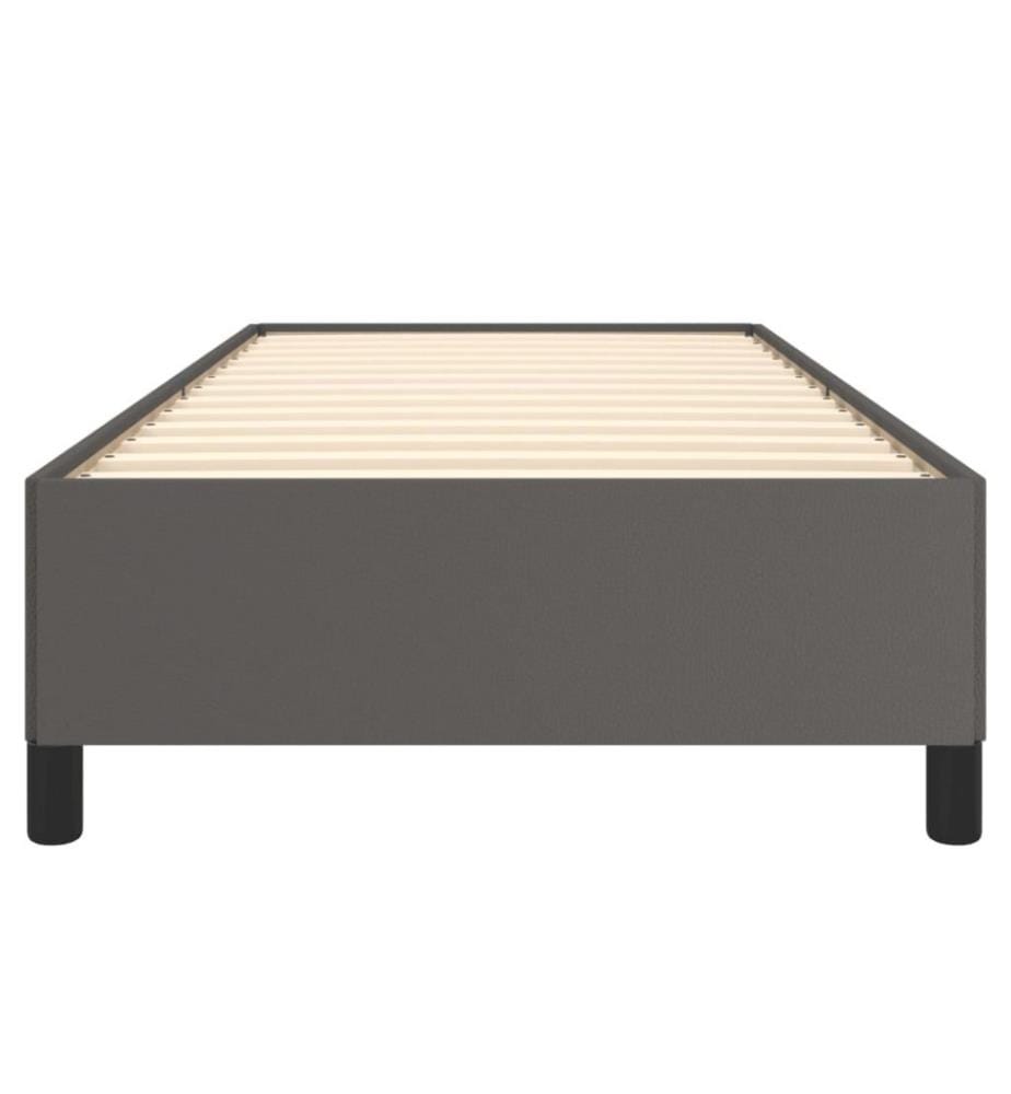 Bettgestell Grau 90x190 cm Kunstleder
