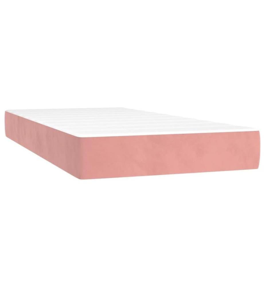 Boxspringbett mit Matratze Rosa 90x200 cm Samt