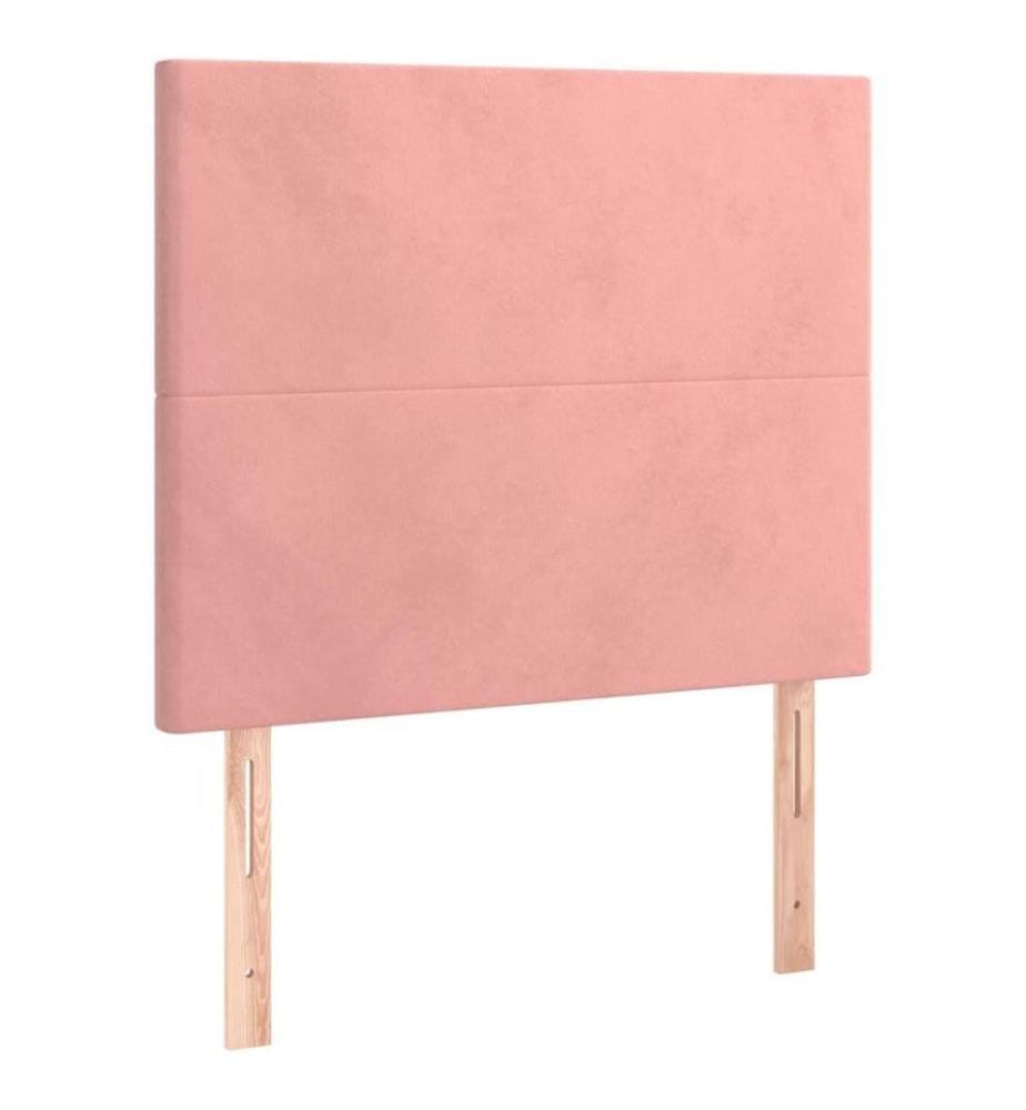 Boxspringbett mit Matratze Rosa 100x200 cm Samt