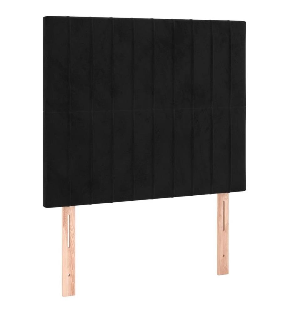 Boxspringbett mit Matratze Schwarz 90x190 cm Samt