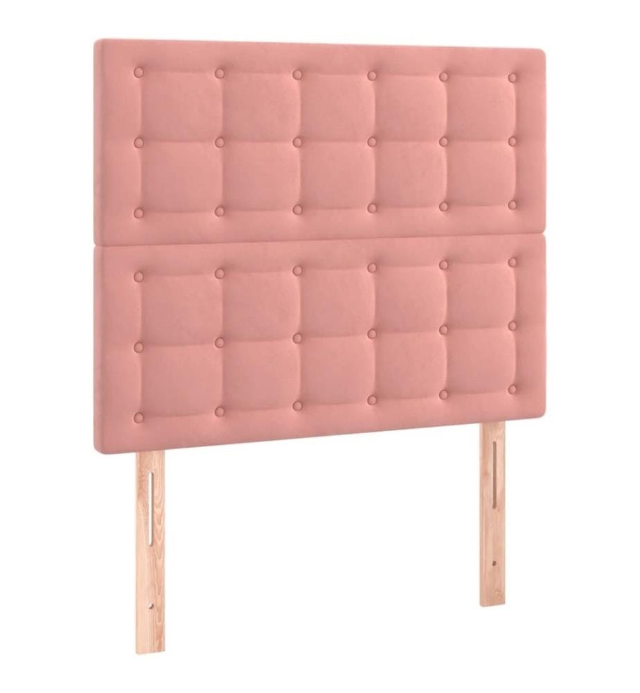 Boxspringbett mit Matratze Rosa 90x190 cm Samt