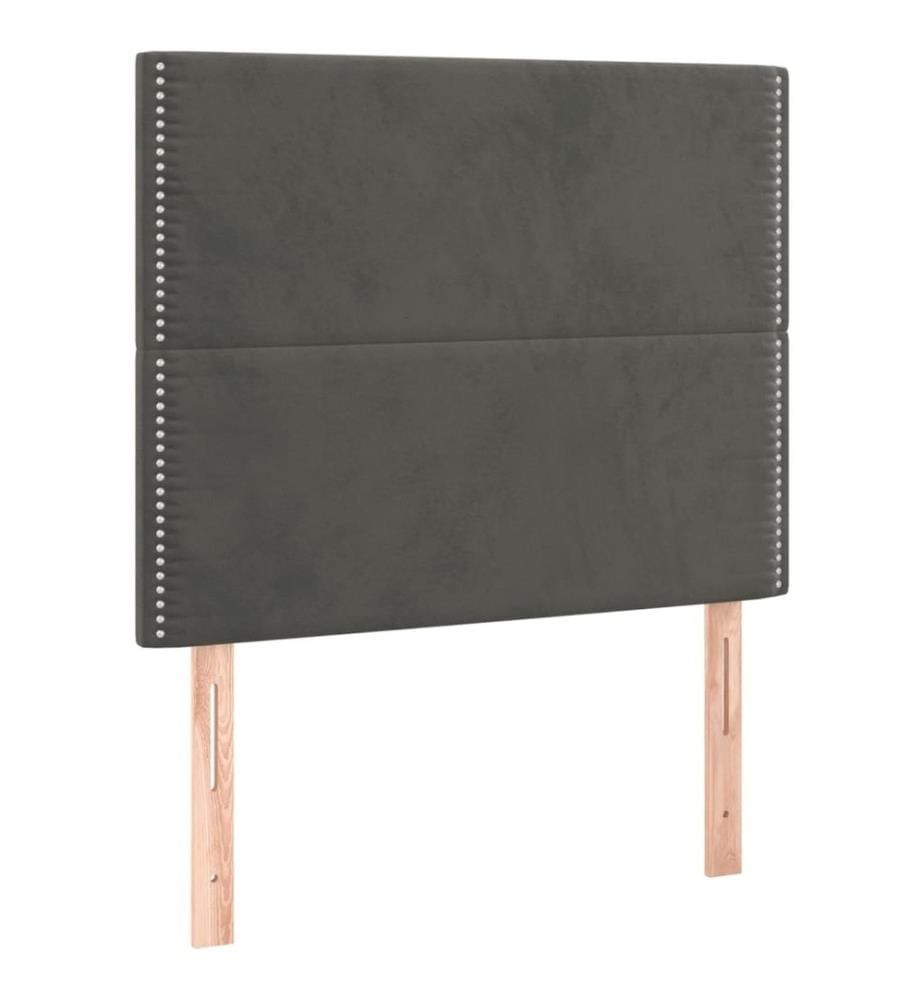 Boxspringbett mit Matratze Dunkelgrau 90x190 cm Samt