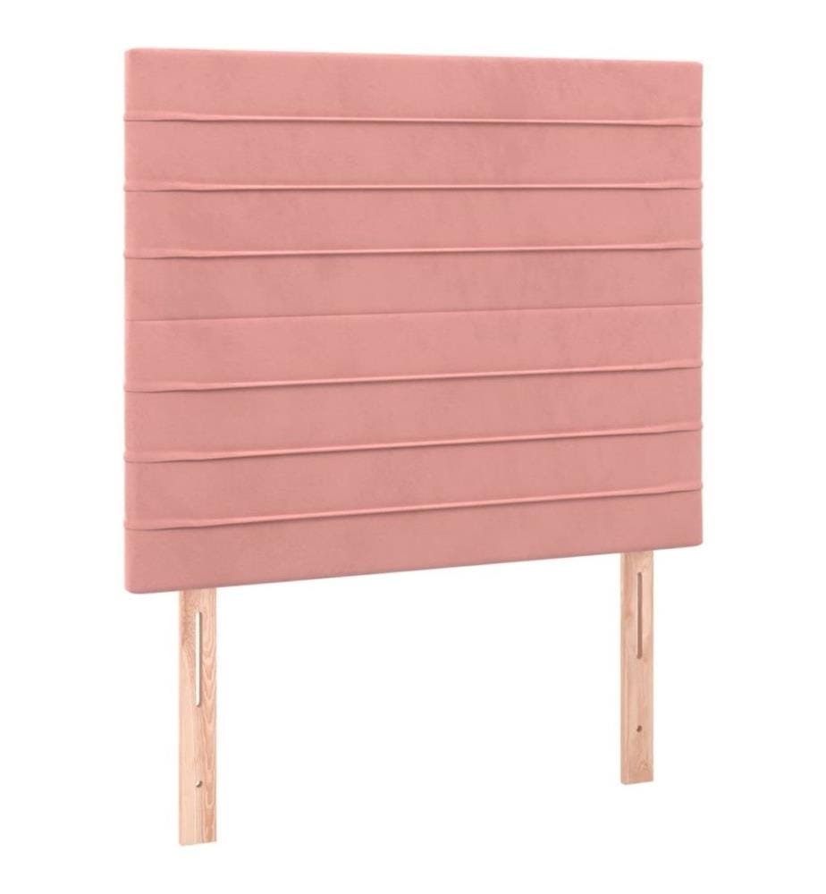 Boxspringbett mit Matratze Rosa 90x190 cm Samt