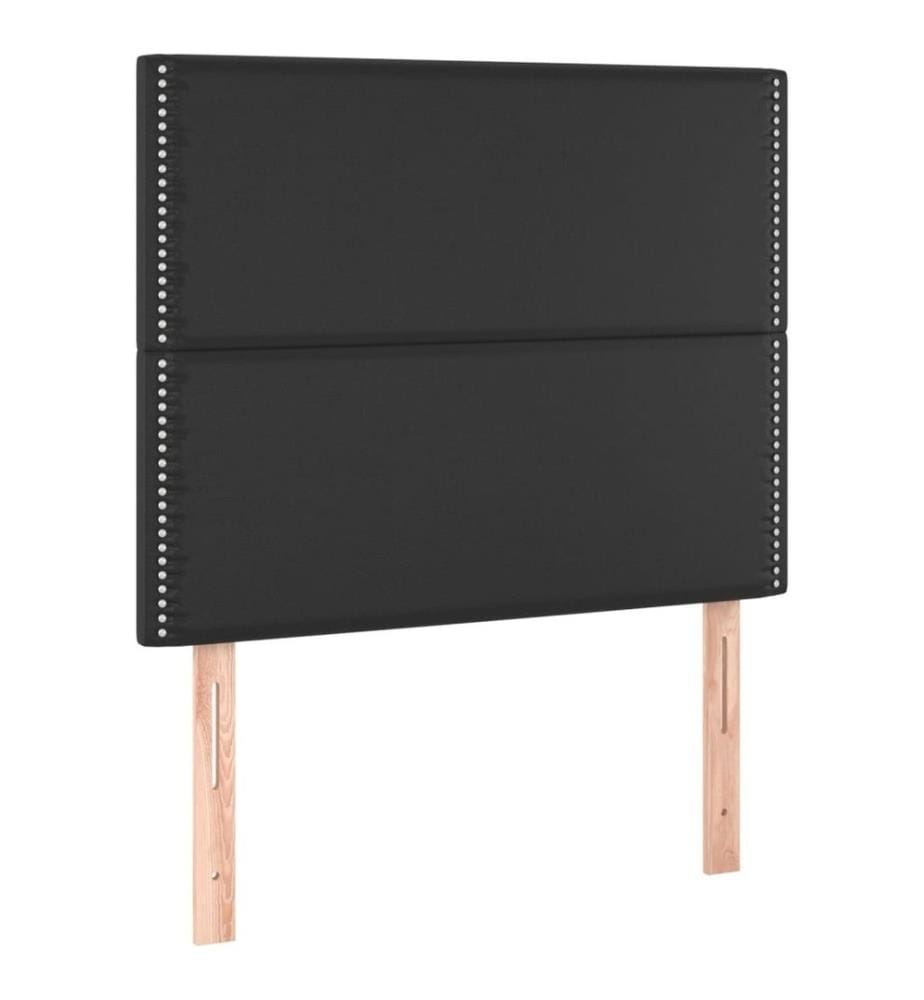 Boxspringbett mit Matratze Schwarz 100x200 cm Kunstleder