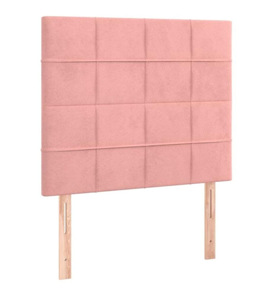 Boxspringbett mit Matratze Rosa 100x200 cm Samt