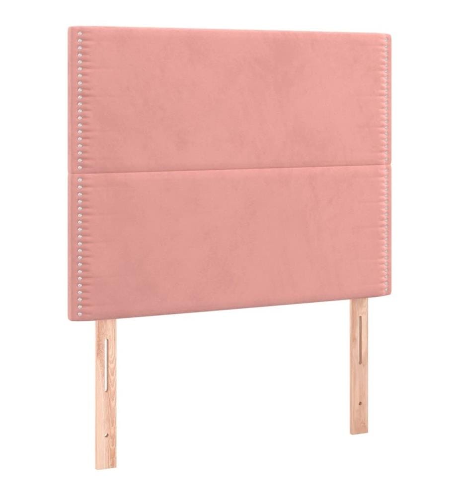 Boxspringbett mit Matratze Rosa 80x200 cm Samt