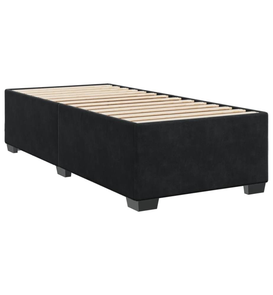 Boxspringbett mit Matratze Schwarz 90x190 cm Samt