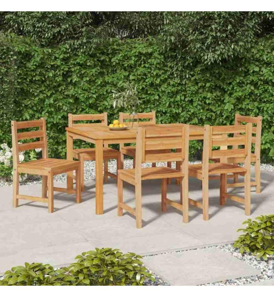 Gartenstühle 6 Stk. Massivholz Teak