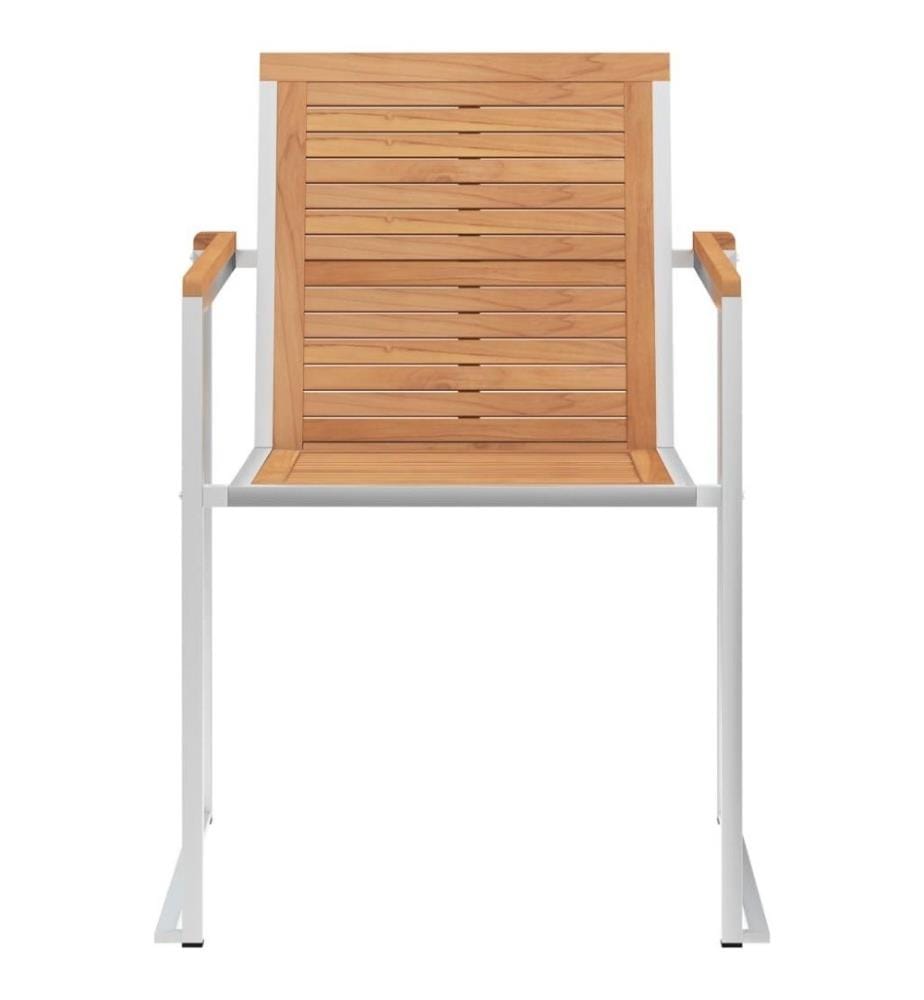 Gartenstühle 4 Stk. mit Kissen Massivholz Teak