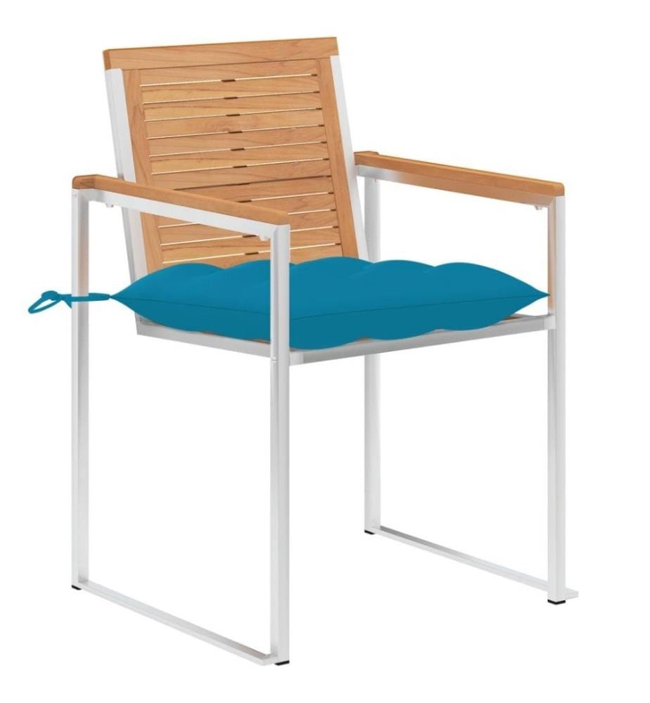 Gartenstühle 8 Stk. mit Kissen Massivholz Teak