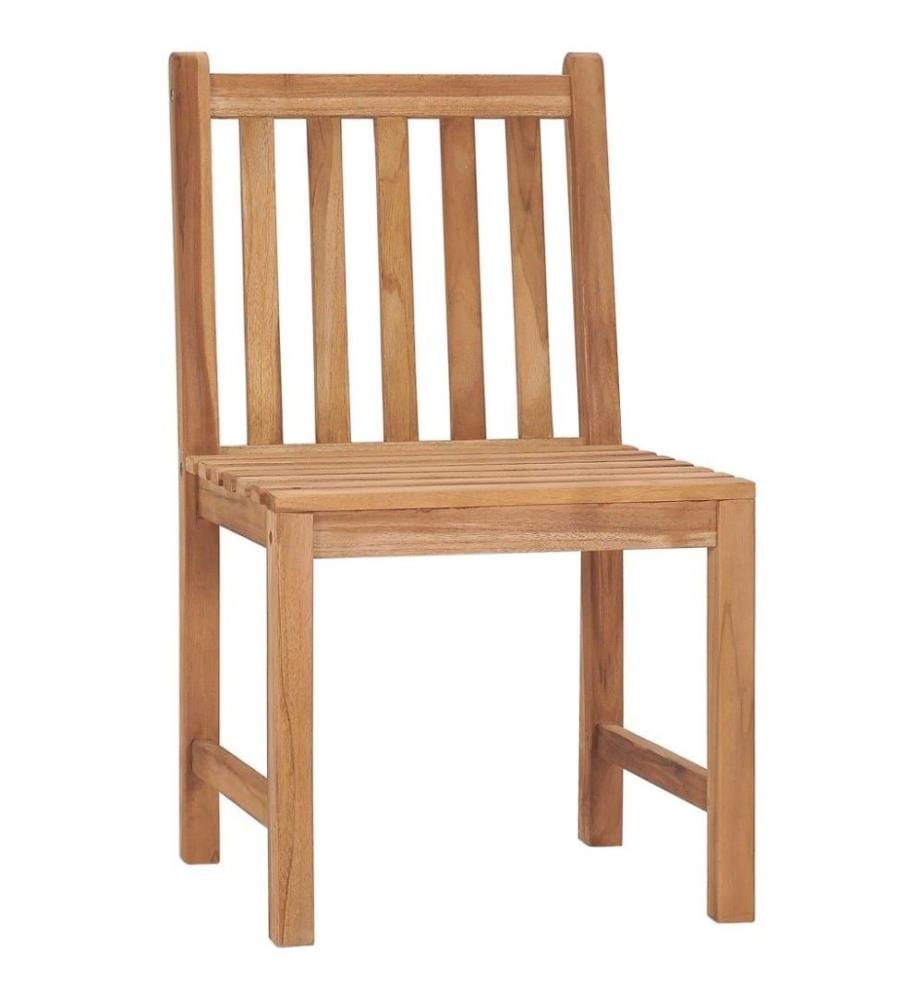 Chaises de jardin 2 pcs avec coussins Bois de teck massif