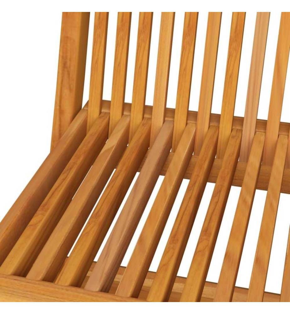 Gartenstühle mit Weinroten Kissen 2 Stk. Massivholz Teak