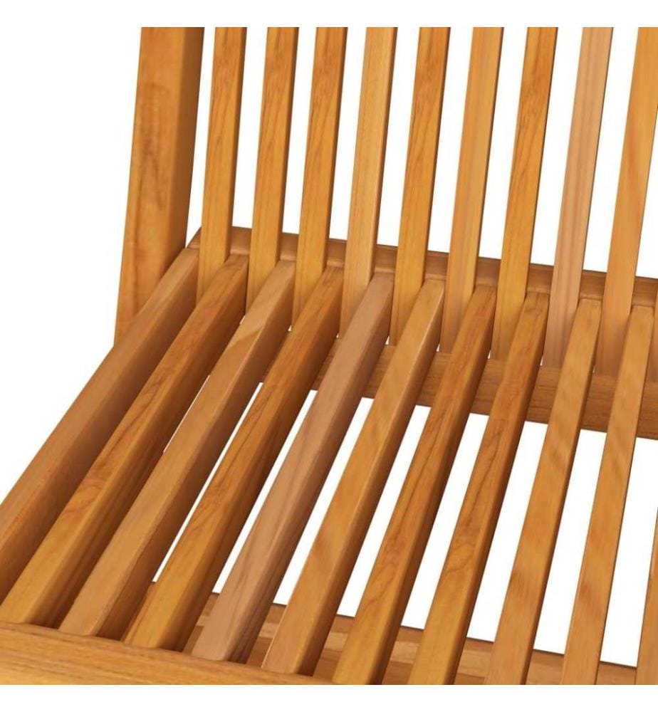 Gartenstühle mit Blauen Kissen 2 Stk. Massivholz Teak