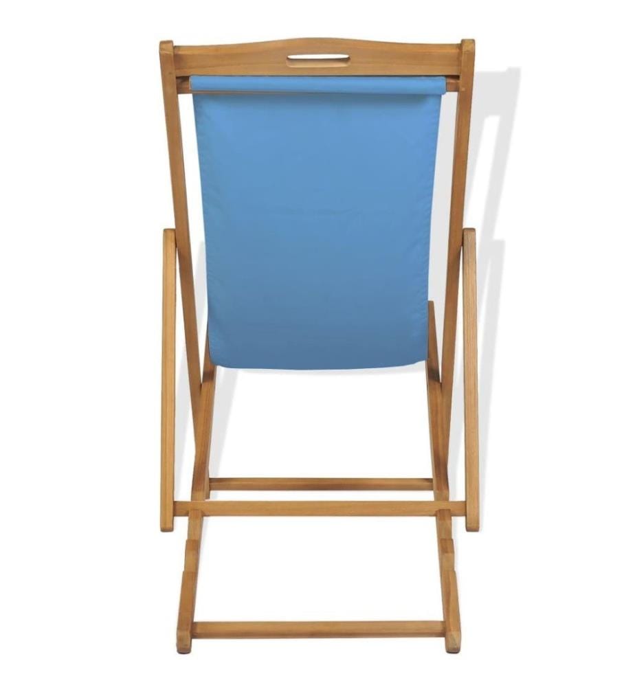 Liegestuhl Teak 56×105×96 cm Blau