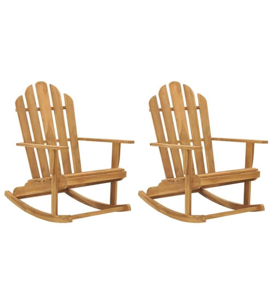 Adirondack-Schaukelstühle 2 Stk. Massivholz Teak