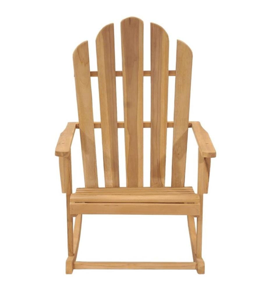 Chaises à bascule Adirondack 2 pcs Bois de teck massif