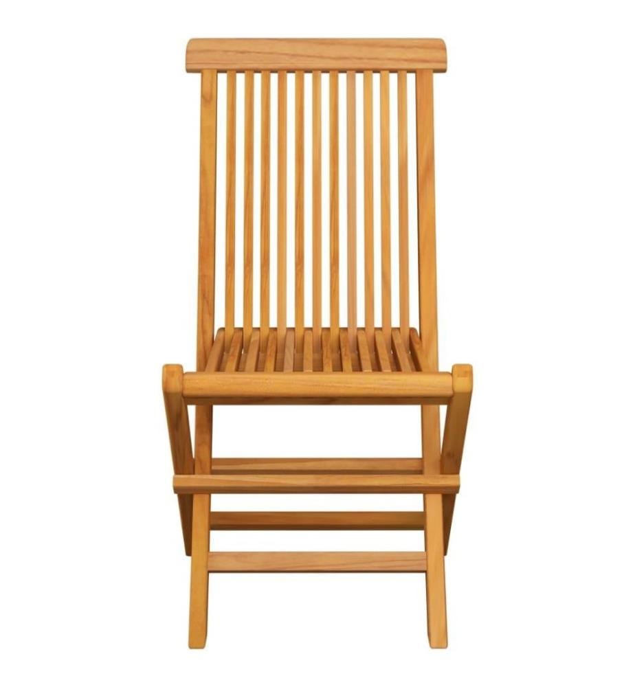 Gartenstühle mit Hellblauen Kissen 2 Stk. Massivholz Teak