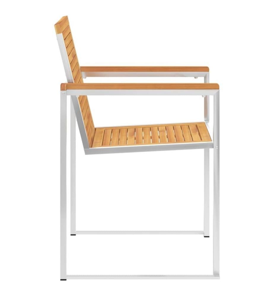 4 Stk. Gartenstühle mit Kissen Massivholz Teak